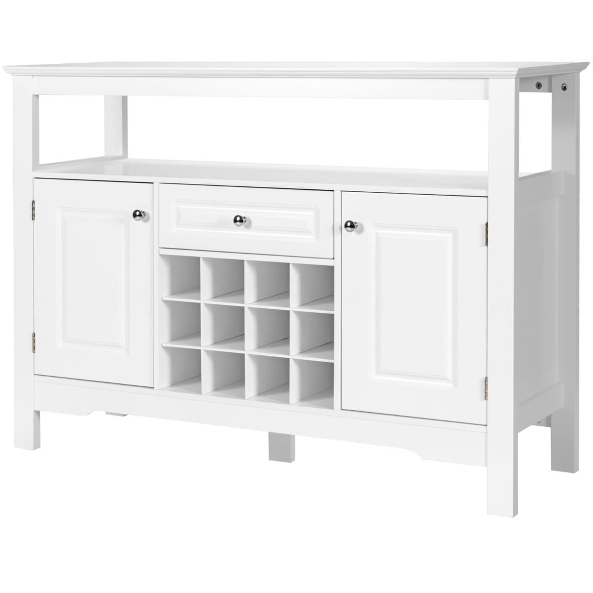 Buffet de Cuisine 1 Tiroir et 2 Armoires 117 x 40,5 x 82,5 CM (L x l x H) Meuble Rangement pour Sall
