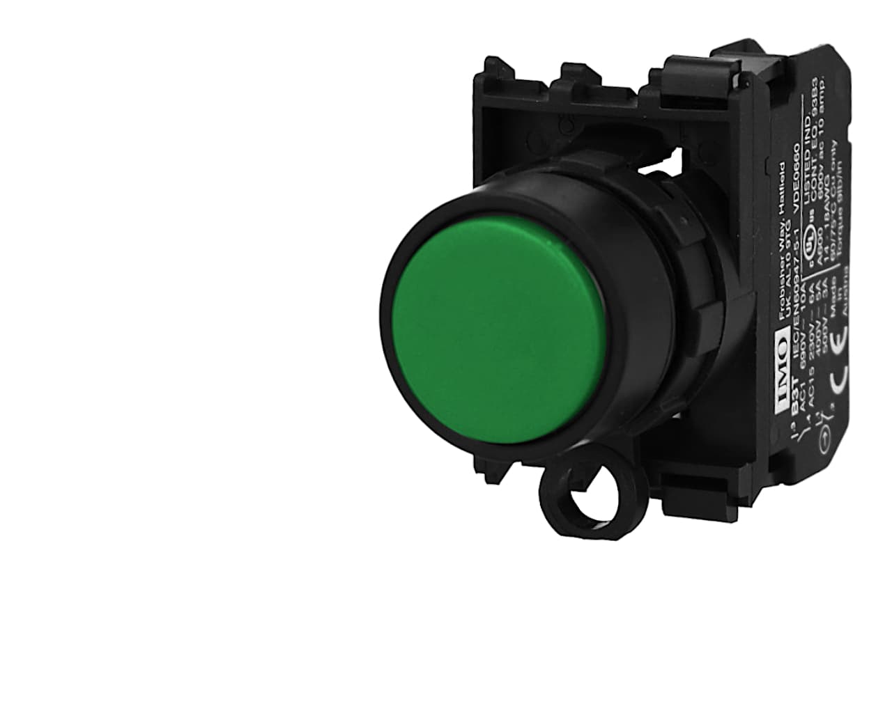 Bouton interrupteur vert complet IMO Ø22mm, 1NO